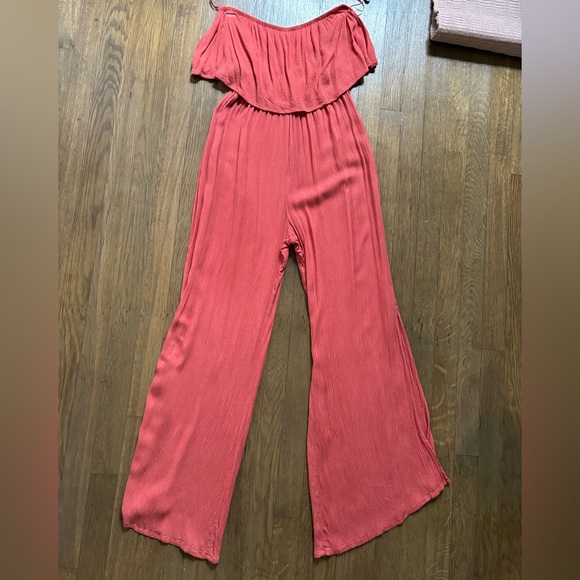 Coral/Pink Halter Top Romper Women’s S/M EUC - Picture 1 of 6